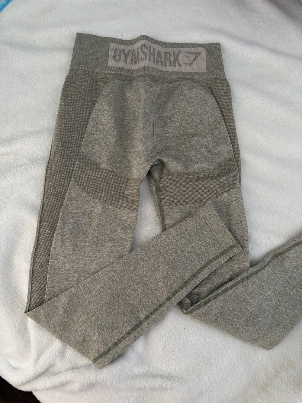 Gymshark Kids Light Grey Seamless High-Waist Leggings